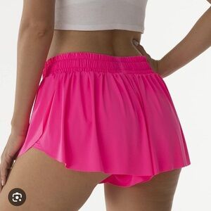 Trendy Hot Pink Skort with Ribbed Top